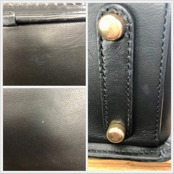 S⭕️LD‼️Coach Dreamer With Quilting And Rivets Gold/Black - Picture 12 of 12